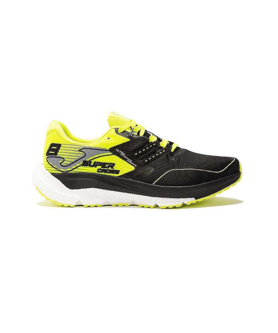 Zapatilla Running Hombre Joma Supercross 2301 Negro Amarillo Flexible