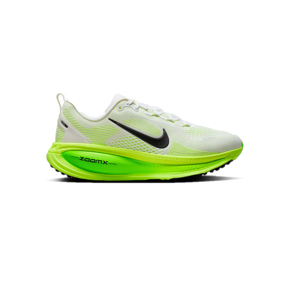 Zapatillas de running Nike Vomero 18 para mujer, modelo HM6804-102, blancas y amarillo, con máxima amortiguación para mayor comodidad