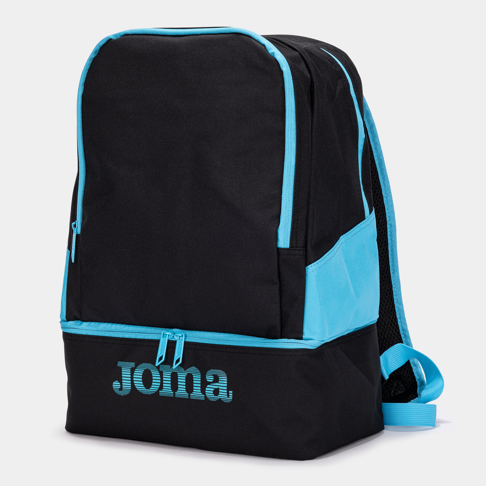 MOCHILA ESTADIO III NEGRO-TURQUESA FLUOR — JOMA — 400234.116