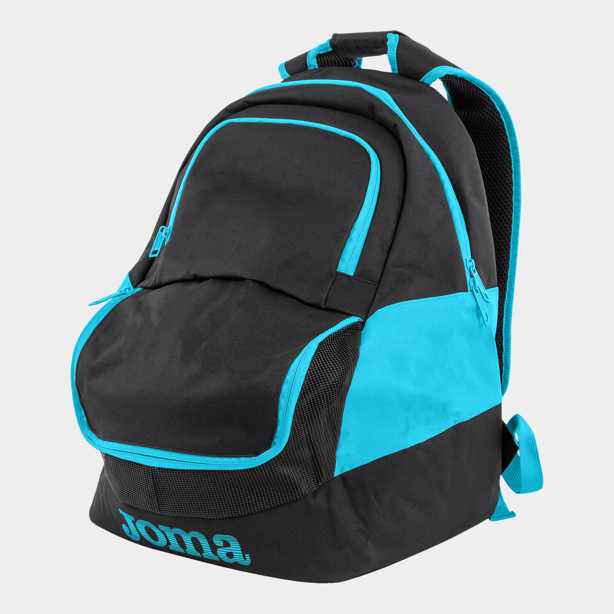 MOCHILA DIAMOND II NEGRO-TURQUESA FLUOR — JOMA — 400235.116