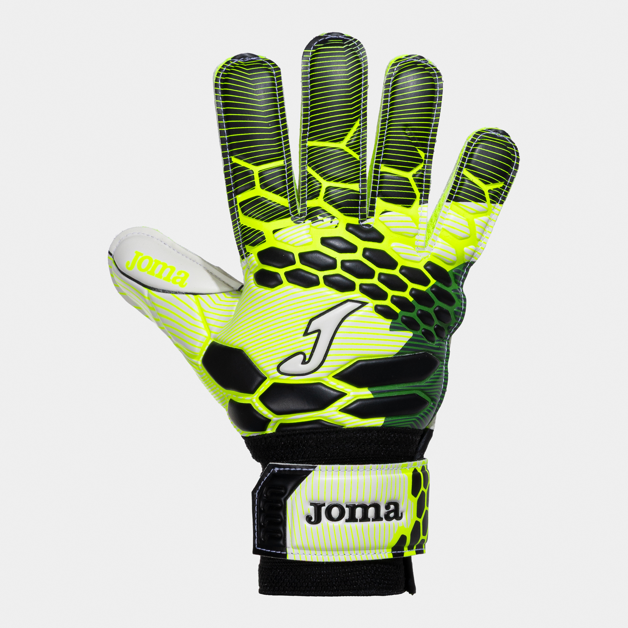 GUANTES PORTERO CALCIO VERDE FLUOR NEGRO — JOMA — 401950.021