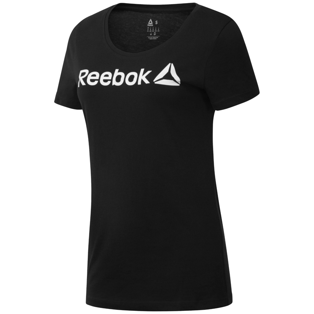 Reebok Womens Linear Read Scoop T-Shirt 