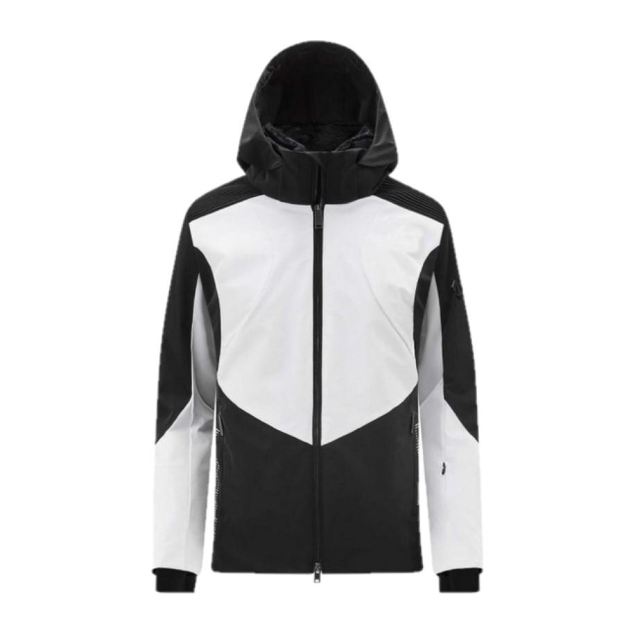 Chaqueta de esquí para mujer - Descente Shoulder Shirring - DWWWGK24 SPW - Blanco - Negro
