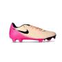 Bota de fútbol Nike Phantom GX 2 Academy vista lateral exterior - diseño naranja para césped natural y artificial