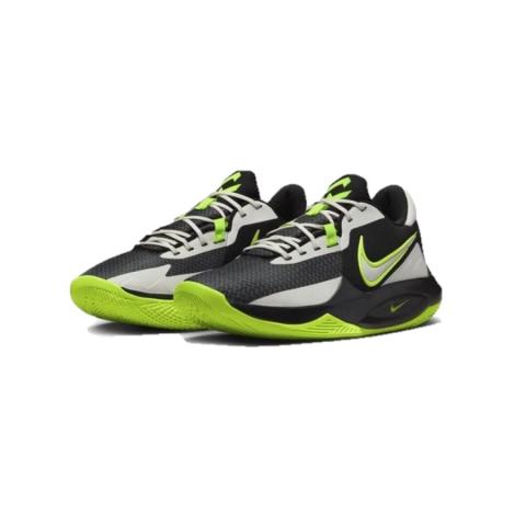 Zapatillas de baloncesto Nike Precision 6 para hombre, modelo DD9535-009, negras y grises, con diseño ligero y amortiguación para mayor rapidez en la cancha