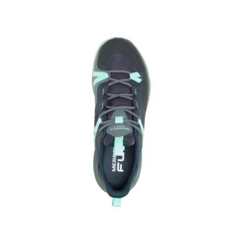 Merrell Siren 4 GTX vista superior, con cordones, lengüeta y plantilla ergonómica.