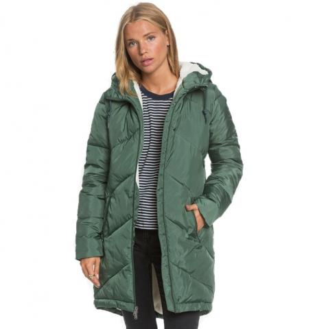 Chaqueta acolchada Mujer Roxy Storm Warning Verde ERJJK03390 GZG0 ferrersport Tienda online de deportes
