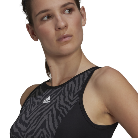 Top corto para mujer adidas AEROREADY Designed to Move Zebra
